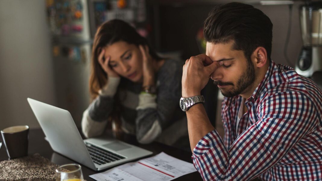 man looking stressed out